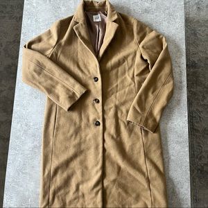 GAP Tan/Camel Collared Trench Coat with Buttons and Pockets, Women’s Size Small
